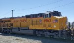 UP 6963 enters the UP Yermo Yard,  California behind UP 8632